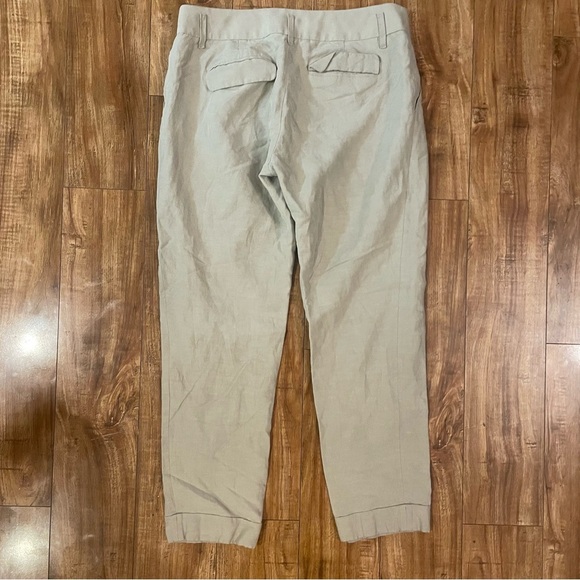 BANANA REPUBLIC Women’s Tan Silk Linen Cropped Ankle Pant Size 2 - Picture 13 of 13